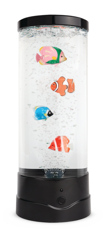 Stor LED-lampe med fisk – med fjernbetjening 30 cm