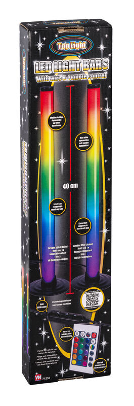 Twin RGB Neon Sticks – 2 LED lysstænger 40 cm