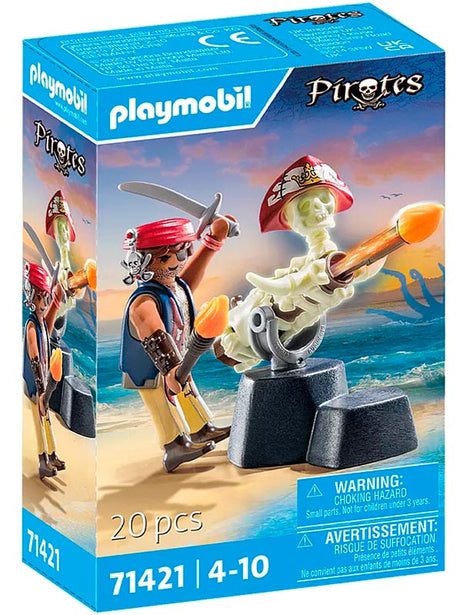 Playmobil pirat med skeletkanon