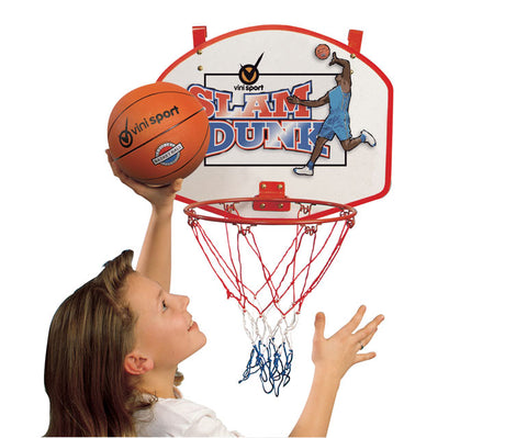Basketspil komplet m/ plade og kurv klar til brug