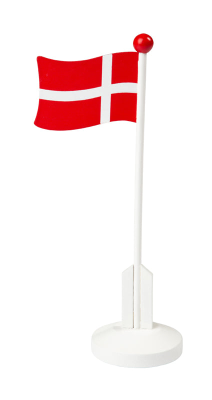 Træflag med fod 24 cm.