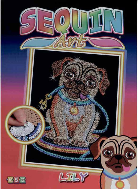 Sequin Art pailletbillede - Hund