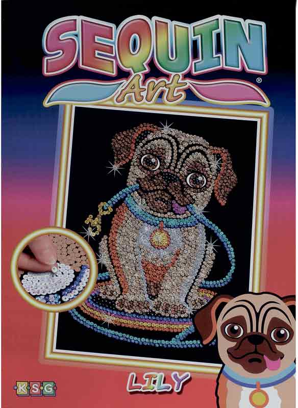 Sequin Art pailletbillede - Hund
