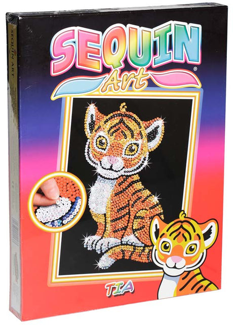 Sequin Art pailletbillede - Tiger unge