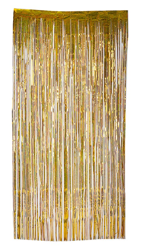 Glittergardin i guld