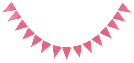 Vimpelguirlande med lyserøde flag