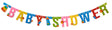 Flag banner med BABYSHOWER