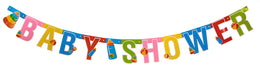 Flag banner med BABYSHOWER