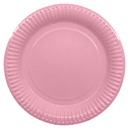 Paptallerkner 23 cm. 8 stk. lyserøde