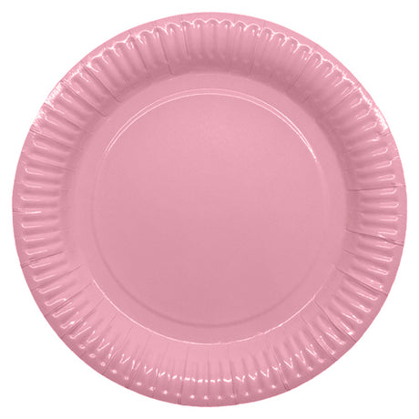 Paptallerkner 23 cm. 8 stk. lyserøde