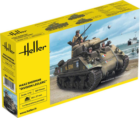 Heller Sherman M4A2 division leclerc kampvogn - 1:72
