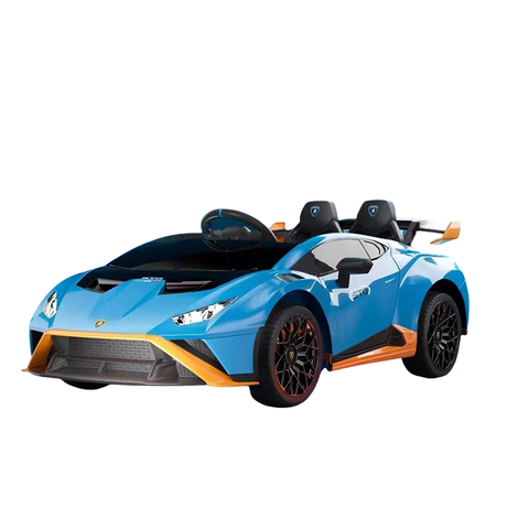 Lamborghini Huracán STO til Børn 12V - Blå Sporty Model med LED og Musik
