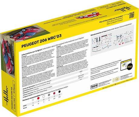 Heller Peugeot 206 WRC 03 start kit - 1:43