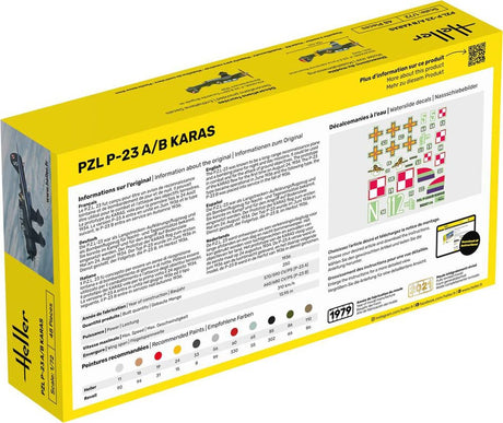 Heller PZL 23 Karas modelfly start kit - 1:72