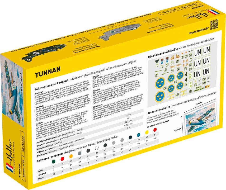 Heller Saab tunnan modelfly - 1:72