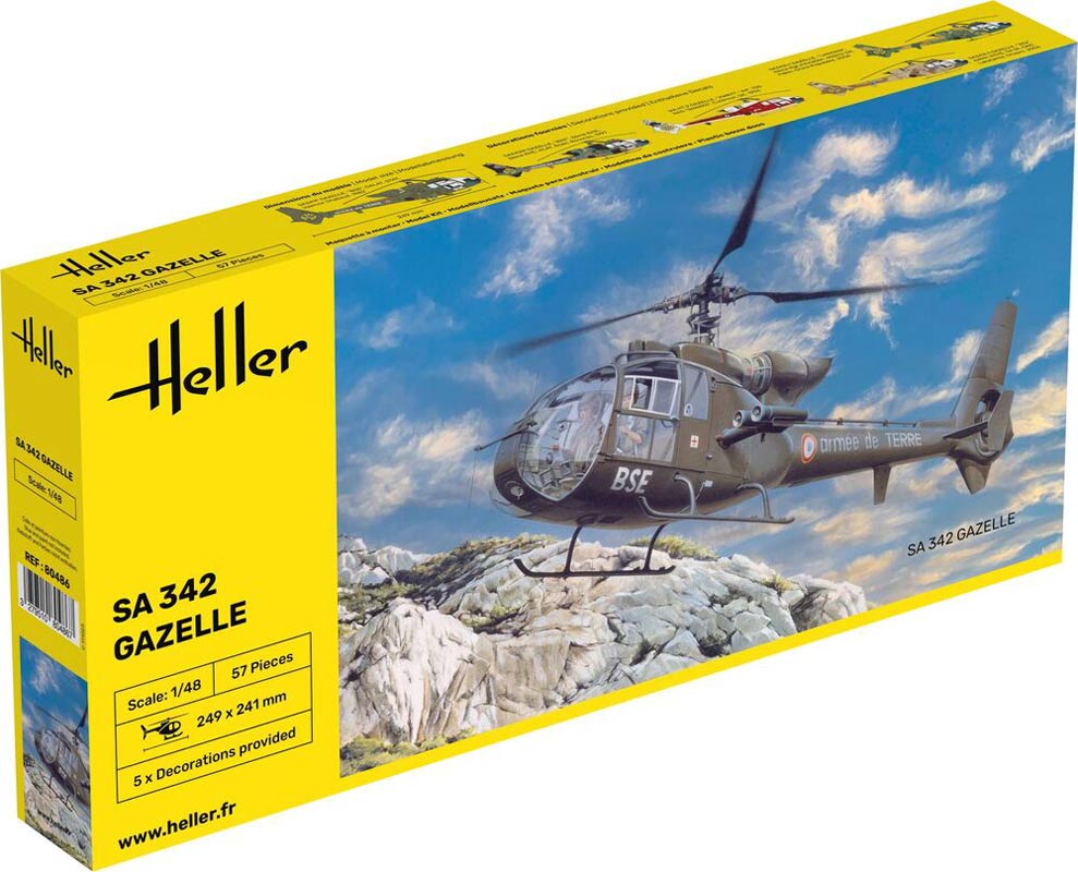 SA 342 Gazelle modelhelikopter - 1:48