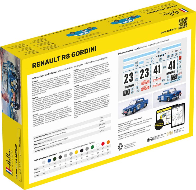 Heller Renault R8 Gordini modelbil - 1:24