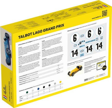Heller Talbot lago grand prix modelbil start kit - 1:24