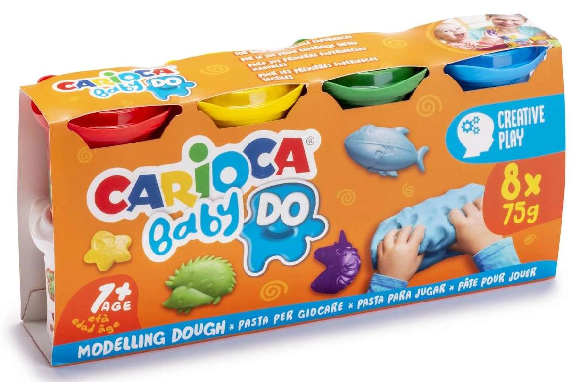 Carioca Baby modellervoks 8x75gr. ass. farver