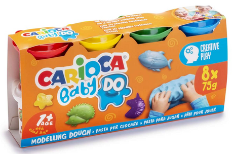 Carioca Baby modellervoks 8x75gr. ass. farver