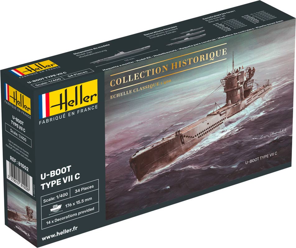Heller Tysk u-båd type VII C - 1:400