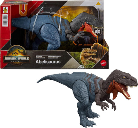 Jurassic World Rebirth Wild Roar Abelisaurus - Dinosaur med lyd og bideangreb
