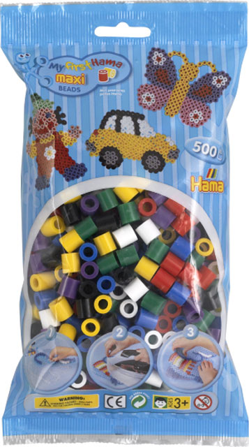Hama maxi perler 500 stk. blandede