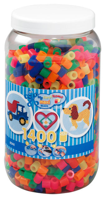 Hama maxi perler 8542 - 1400 stk. neon mix 51
