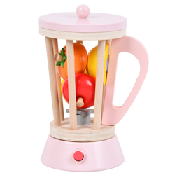 Træ Smoothie Blender Legetøj – Med Skærefrugter og Kop (6 Dele)