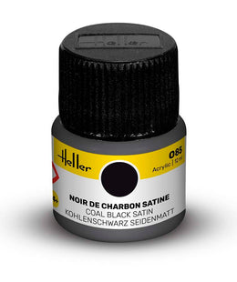 Heller maling 085 - Coal black satin