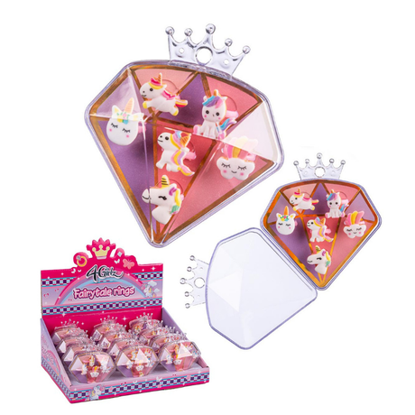 4Girlz Fairytale Rings – Unicorn Ringe i Smykkeæske