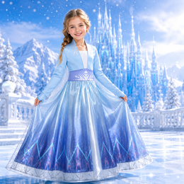 Elsa Prinsessekjole til Børn