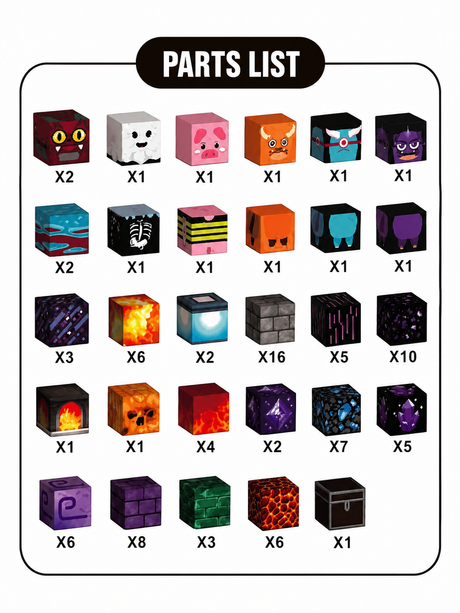 Magnetiske Byggeklodser i Minecraft-tema - 100 dele