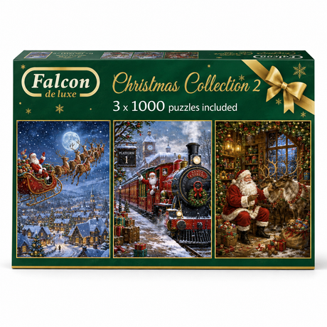 Falcon de Luxe julepuslespil - 3 x 1000 brikker