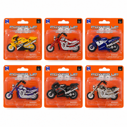 Små legetøjsmotorcykler – assorterede modeller