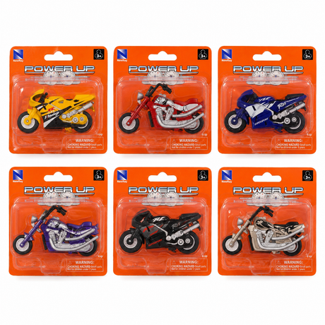 Små legetøjsmotorcykler – assorterede modeller