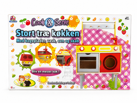 VN Toys Stort Legekøkken i Træ - Rolleleg for børn