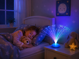Fiberoptisk LED Stemningslampe med Farveskift ass. farver