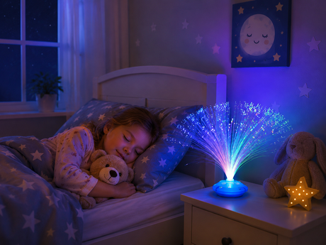 Fiberoptisk LED Stemningslampe med Farveskift ass. farver