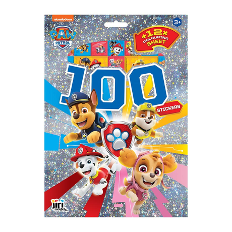 Paw Patrol 100 Klistermærker Og Farvesider