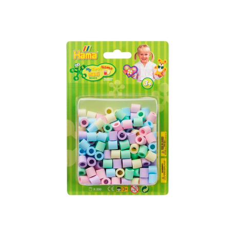 HAMA Maxi perler 250 stk pastel mix nr. 2, 95-98 - Blisterpakke