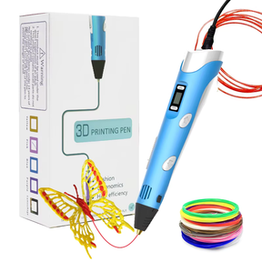 MaxiLegs 3D Pen Sæt med LED-display - Kreativ sjov (3 år+) - BLÅ