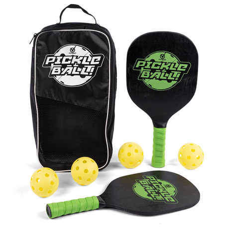 Pickleball sæt med bat, bolde og taske