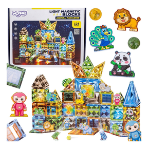 Light Magnetic Blocks Animal Paradise 124 dele