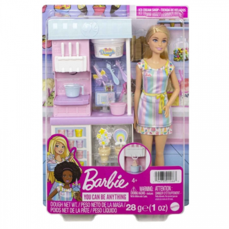 Barbie Ice Cream Shop legesæt med dukke
