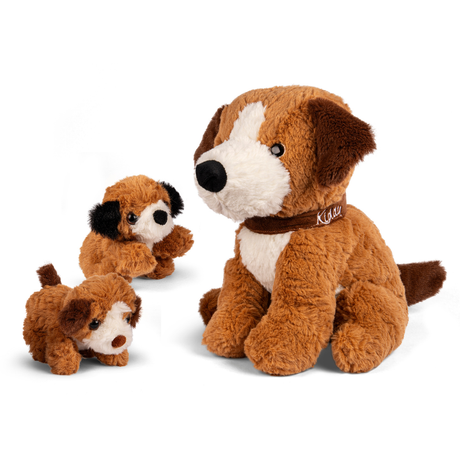 Kiddy Gravid Hund Bamse Med 2 Hvalpe 32cm