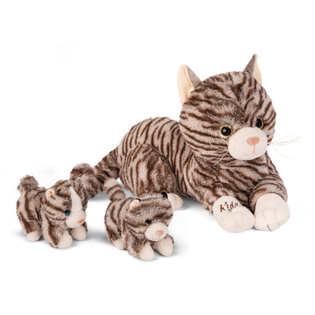Kiddy Gravid Kat Bamse Med 2 Killinger 40cm
