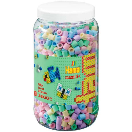 Hama maxi perler bøtte mix 52 – 1.400 stk. pastel