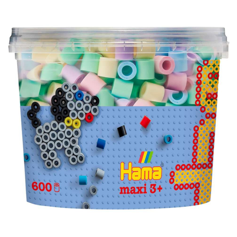 Hama maxi perler spand mix 52 – 600 stk. pastel