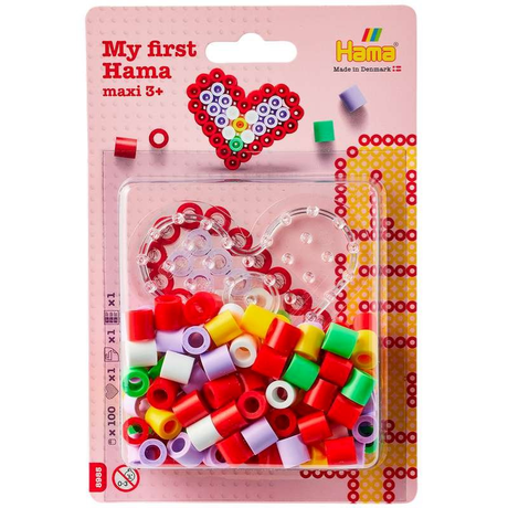 Hama maxi perler & plade hjerte – lille blister